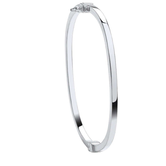 Silver bangle square section
