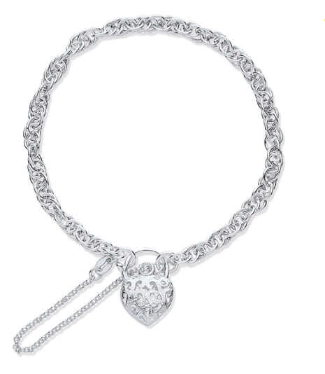 Silver charm bracelet