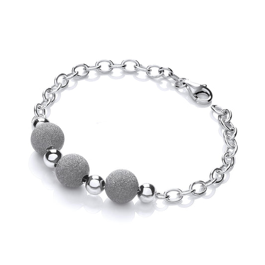 Silver Moondust Beads Bracelet with shimmering beads and elestial charm for a cosmic magical look.