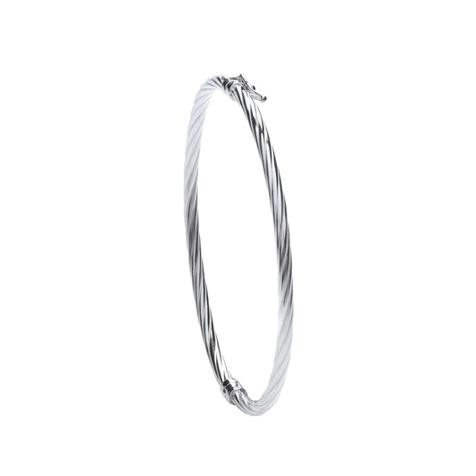 Silver twist bangle