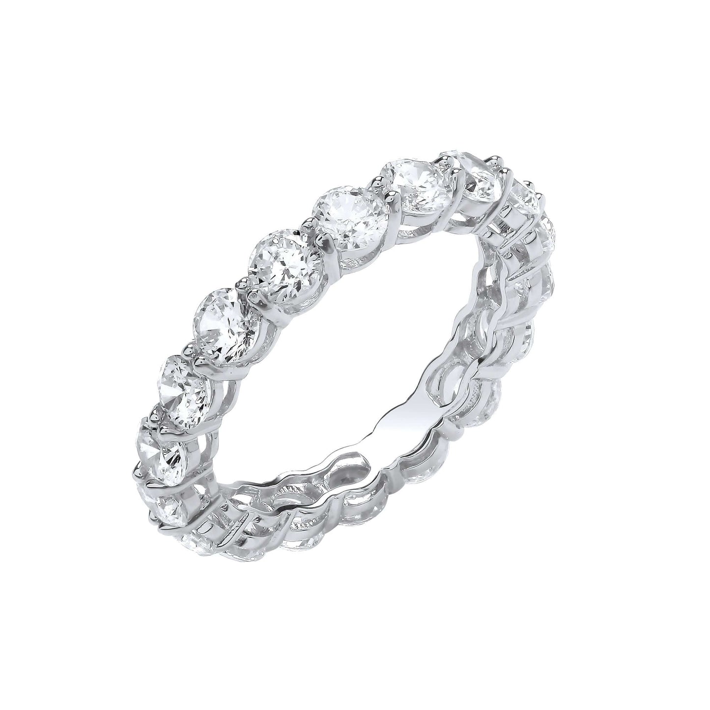 Silver Eternity Ring with cubic zirconia